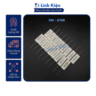 Điện trở sứ 5w 470r 5% chất lượng cao