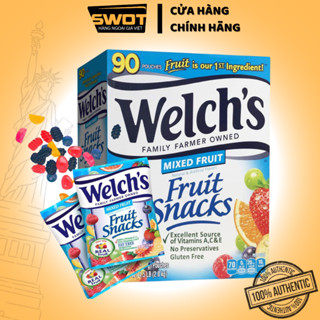  Kẹo dẻo Welch's Fruit Snacks Mỹ Kẹo dẻo trái cây tự nhiên mềm dẻo thơm ngon nhiều vitamin không béo 