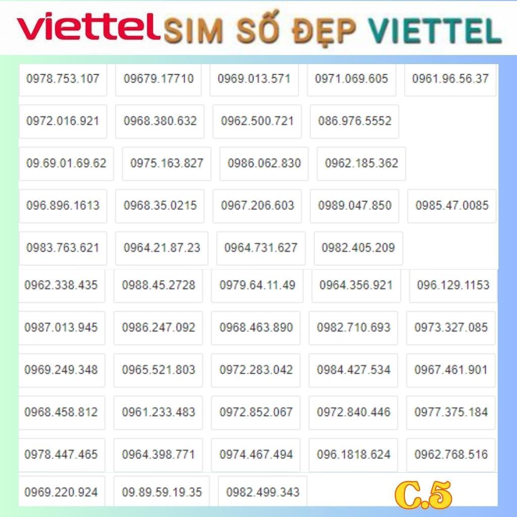 SIm Viettel 096,097,098,0988,0979 Giá Rẻ,Sim mới nguyên kít đăng ký chính chủ miễn phí.