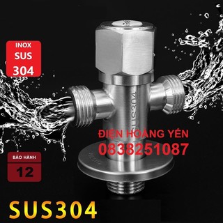 Van Chia Nước cho vòi xịt vệ sinh và bồn cầu inox 304, van giảm áp, T CẦU BA NGÃ CÓ KHÓA