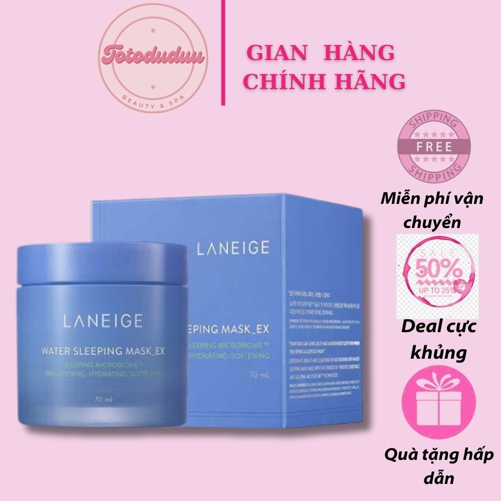 Mặt Nạ Ngủ Dưỡng Ẩm Laneige Water Sleeping Mask EX 70ml và 15ml