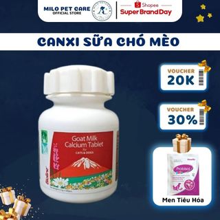 Viên canxi sữa dê Bioline bổ sung dưỡng chất cho chó mèo