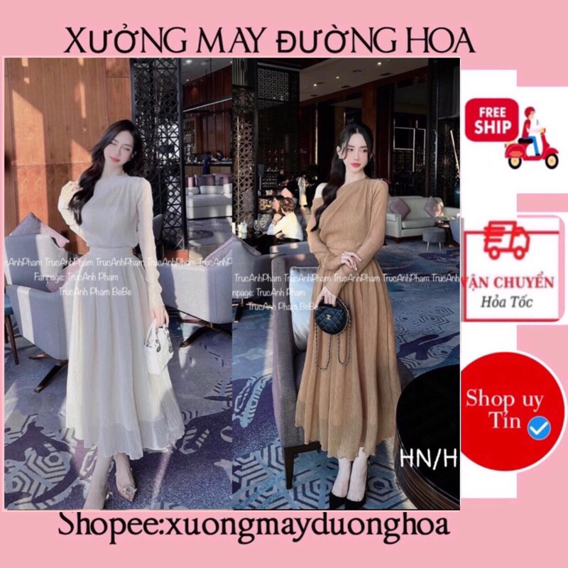 Sét áo đũi nhăn lệch vai mix chân váy xoè (kèm ảnh thật )