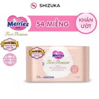 Khăn giấy ướt merries nhật bản first premium chăm sóc bé gói 54 tờ
