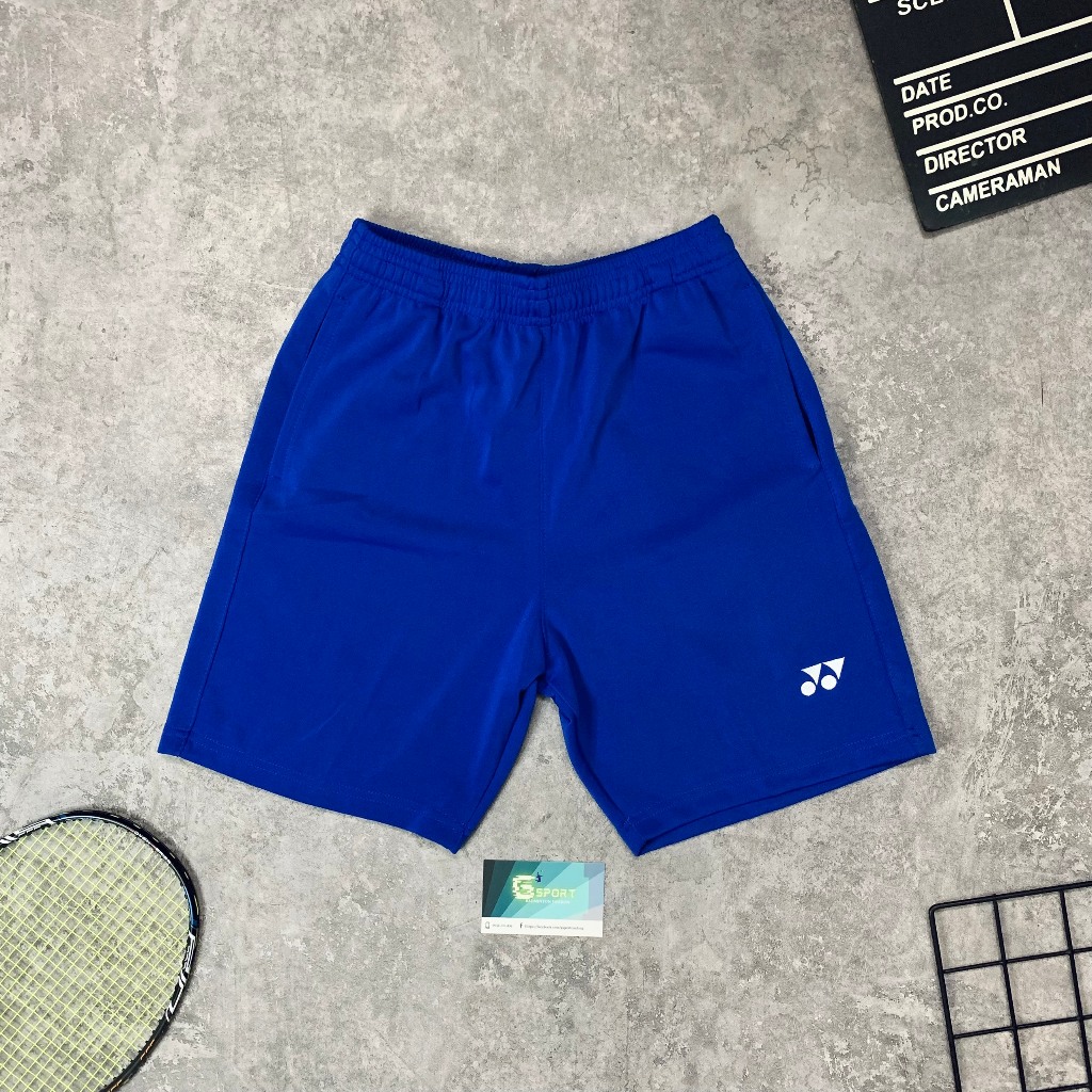 QUẦN CẦU LÔNG YONEX ĐEN TRẮNG XANH THAN - Logo Thêu Chỉ