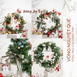 Vòng nguyệt quế giáng sinh treo cửa - Vòng hoa noel trang trí giáng sinh Vòng nguyệt quế trang trí noel BÔNG BY CATT