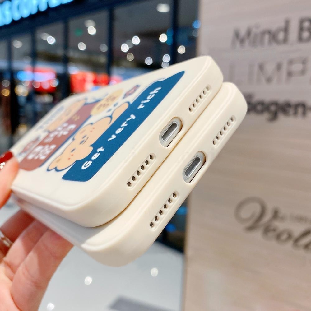 Ốp lưng Oppo Reno 8 4G, Reno 8 5G, Reno 8z, Reno 8T 5G silicon dẻo vuông bảo vệ cam Gấu lucky,Gấu Goodluck