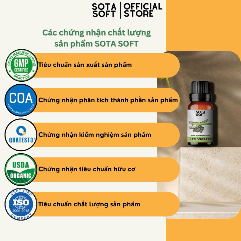 Tinh Dầu Thiên Nhiên 10ml SOTA SOFT | Pure Essential Oil