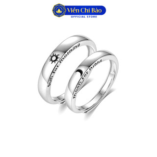 Nhẫn đôi nam nữ couple moon sun bạc ý 925 - viễn chí bảo n400194