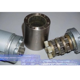 Động cơ giảm tốc 775 kèm encoder 12-24V 42 vòng/phút (Trục 10mm)
