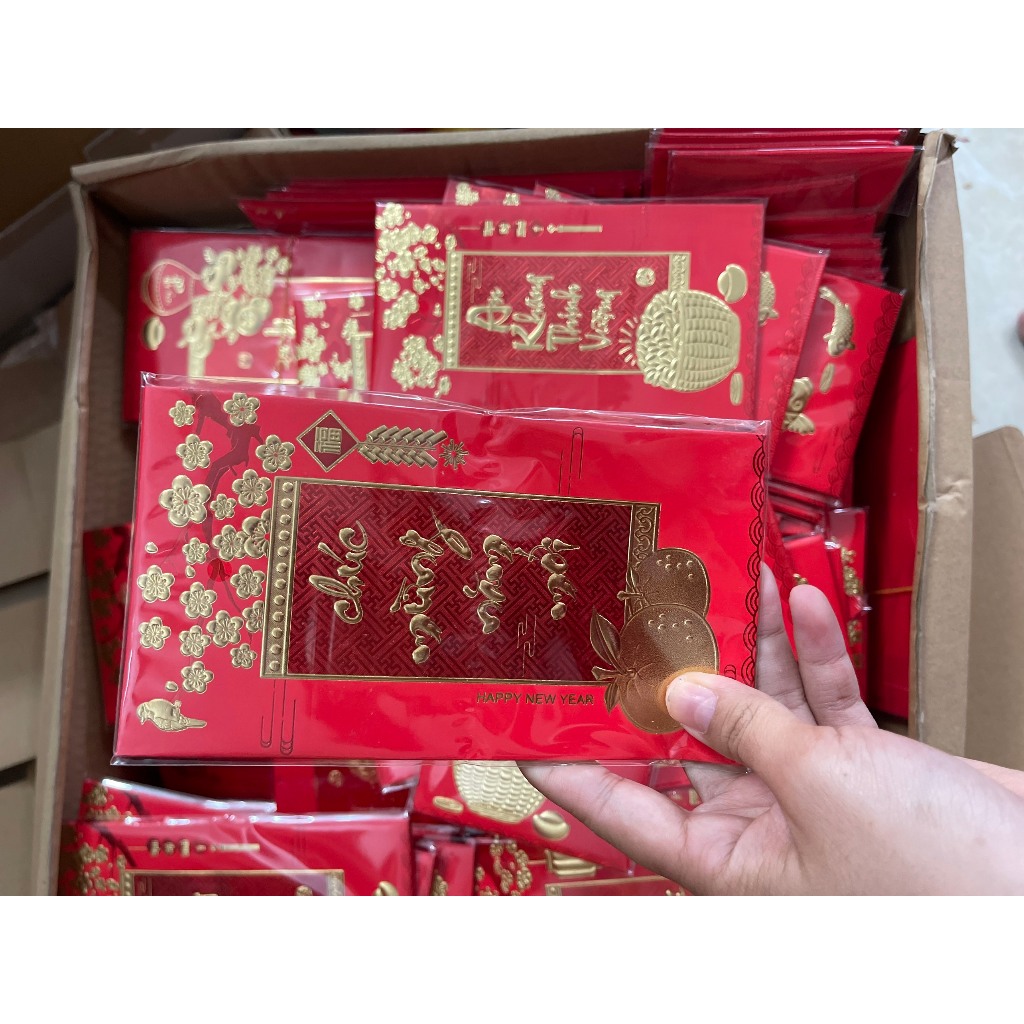 Set 12 lì xì đẹp 2024 hàng loại 1