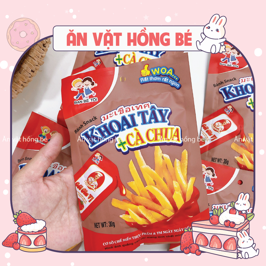 Gói khoai tây +cà chua kèm sốt chấm