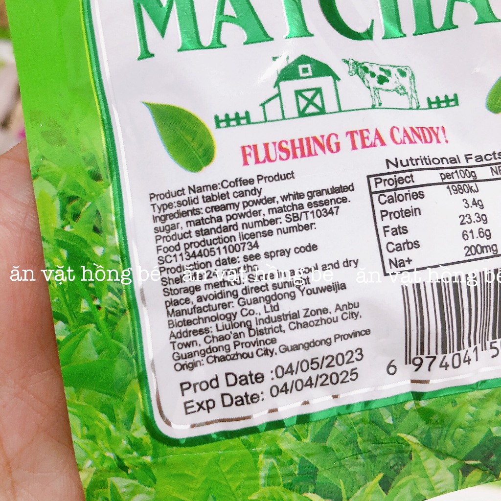 Kẹo xương chó matcha - cà phê, kẹo C xương chó tuổi thơ