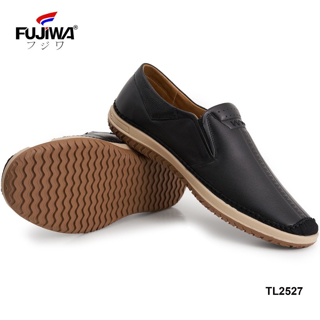 Giày Lười Nam Da Bò FUJIWA - TL2527. Đế Giày Là Cao Su Thiên Nhiên, Đế Cao 3cm. Có Size:  38, 39, 40, 41, 42, 43