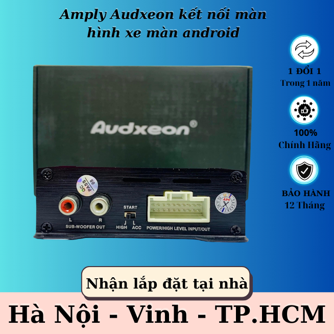 Amply DSP Audxeon kết nối màn hình xe màn android không cần trích dây