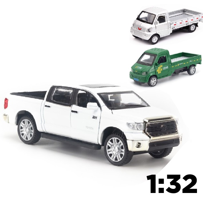 Mô hình xe bán tải vận chuyển hàng hóa Wuling Logistics - Toyota tundra tỉ lệ 1:32