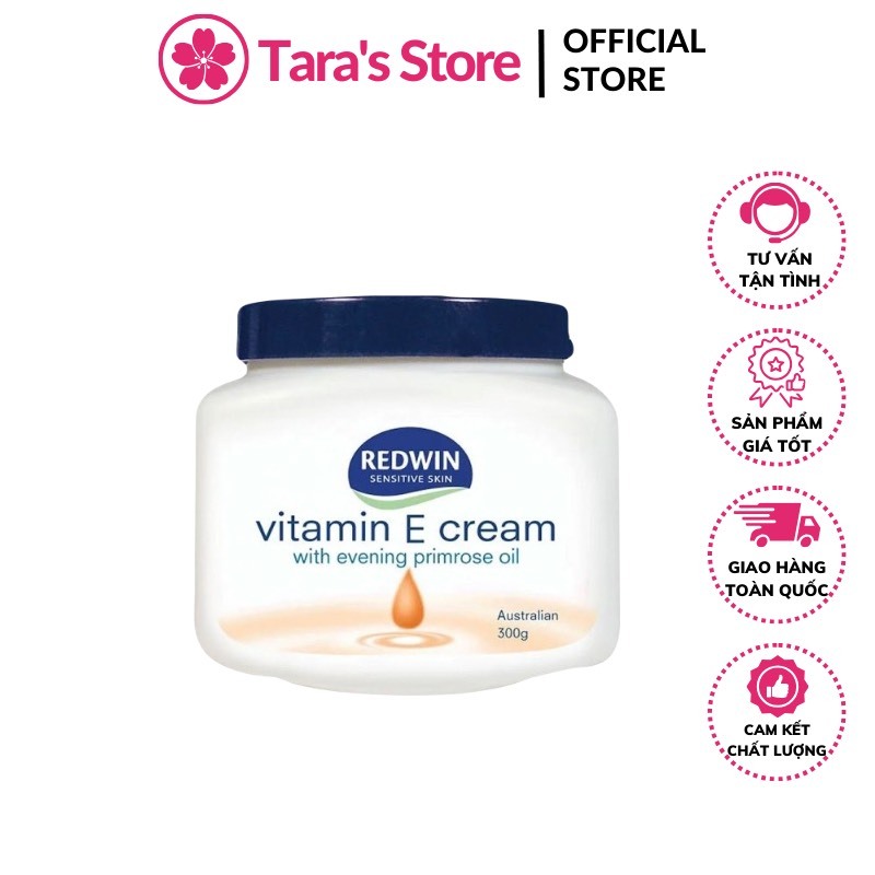 Kem Dưỡng Redwin Vitamin E Cream 300g , Dưỡng Ẩm cho Da Giúp Da Mềm Mịn Da Của Úc