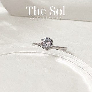 Nhẫn Thép Titan Diamond On V thesol.accessories