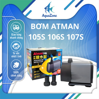 Máy bơm cho bể cá cảnh Atman AT 105S 106S 107S chuyên dụng cho hồ cá cảnh, giảm ồn, tiết kiệm điện