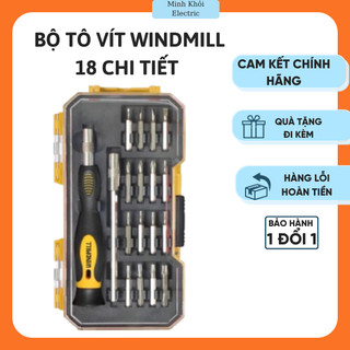 Bộ tô vít đa năng WINDMILL 18 chi tiết,bộ tua vít Windmill, bộ tuốc nơ vít 18 chi tiết, hộp tua vít,bộ tô vít