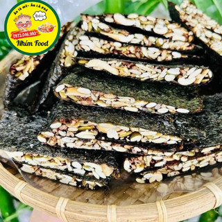 1KG Rong biển kẹp hạt dinh dưỡng- bánh thuyền mix hạt