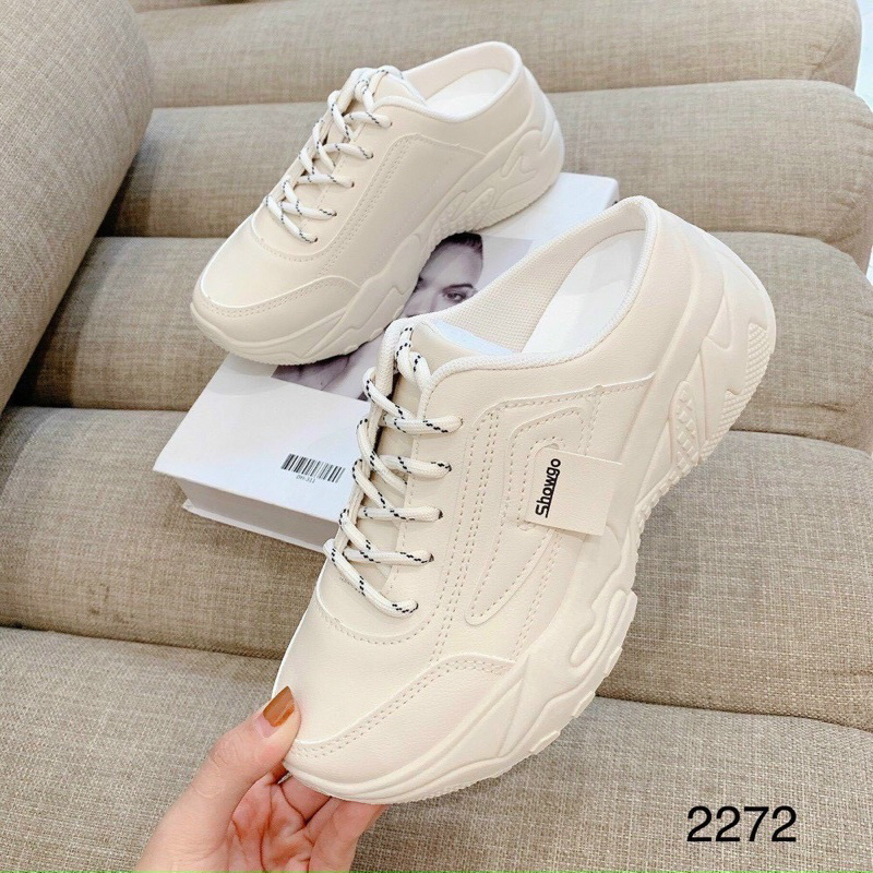 Giầy sục thể thao đế 5 cm màu kem hàng quảng châu cao cấp!!!