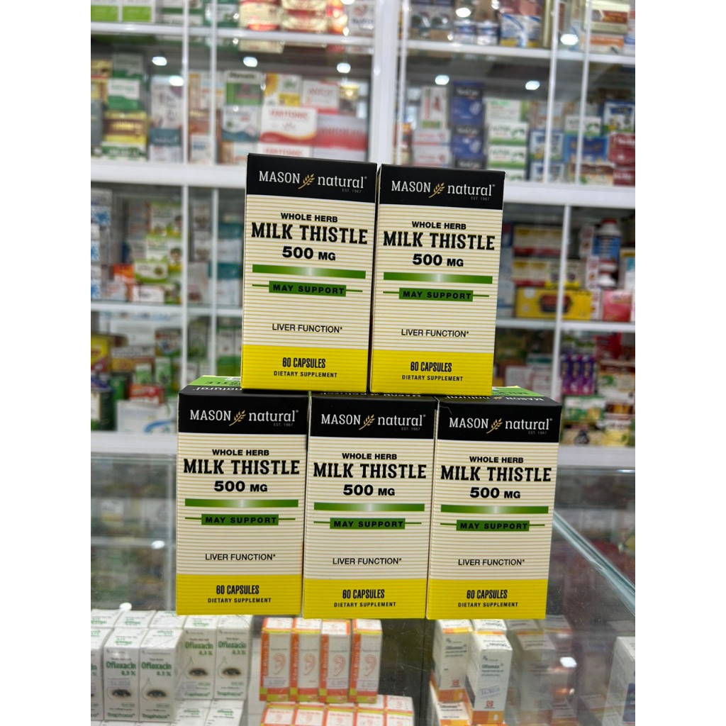 Viên uống bổ gan Mason Natural Milk Thistle - Hộp 60 viên