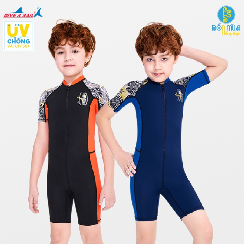 Đồ bơi bé trai Dive and Sail liền thân chất vải chống nắng UPF50+ ngăn tia UV bảo vệ bé, kích thước từ 10kg đến 28kg