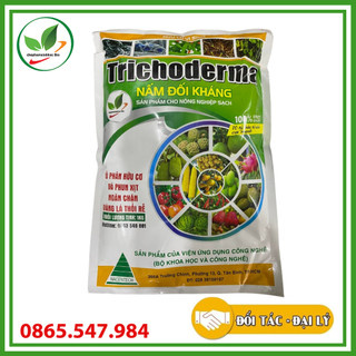 Nấm đối kháng Trichoderma. Ủ phân hữu cơ, chịu nhiệt, thối rễ, xì mụ, lở cổ rễ. Gói 1kg.