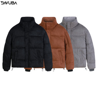 Áo phao da lộn davuba cổ rút cao bông nhồi sm044