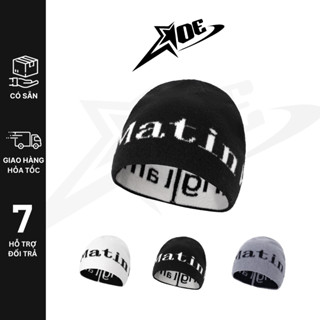 (Có sẵn) AOE STUDIO- Mũ len beanie nữ nam Y2K mũ dệt kim MARTIN nón giúp giữ ấm mùa đông phong cách cá tính đi chơi Đà L