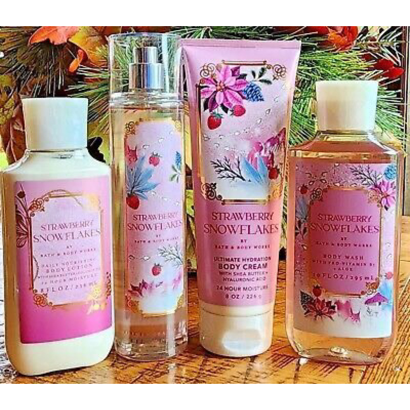 Auth_STRAWBERRY SNOWFLAKES - Xịt Thơm Body Mist Toàn Thân USA