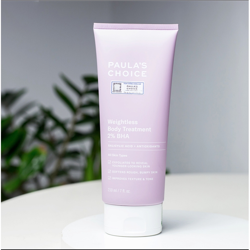 Kem Dưỡng Thể Paula's Choice Weightless Body Treatment 2% BHA Cải Thiện Lỗ Chân Lông 210ml