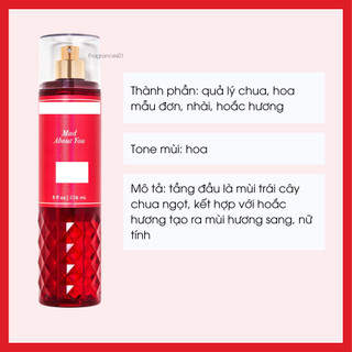 Bộ Sản Phẩm Xịt Thơm Toàn Thân, Gel Tắm, Lotion Mad About You BBW từ Mỹ