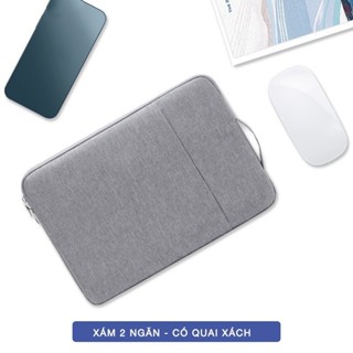 Phân phối sỉ lẻ : Túi Chống Sốc Tab , Laptop 2 ngăn & quai xách Chống Nước 13.3", 14", 15.6"++, màu xám trang nhã.