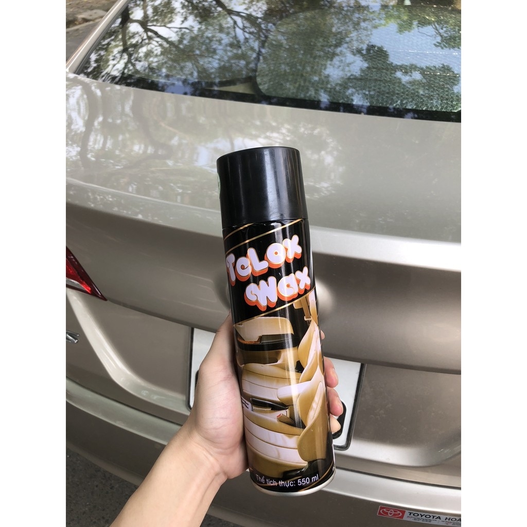 Xịt bóng đa năng Telox Wax 550ml làm bóng da, dưỡng nhựa và khăn lau 3M