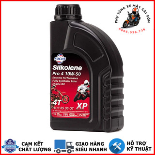Nhớt tổng hợp fuchs silkolene pro 4 10w50 dành cho xe số, pkl nhập khẩu đức