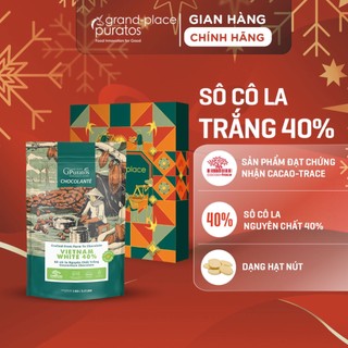 Quà tặng socola nguyên chất trắng 40% puratos grand-place vn-1kg-4009151