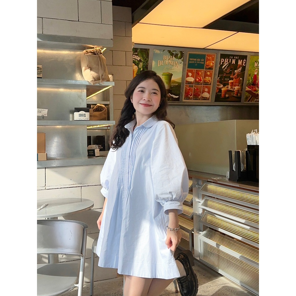 Đầm sơ mi dáng xoè tay dài KEIKO DRESS