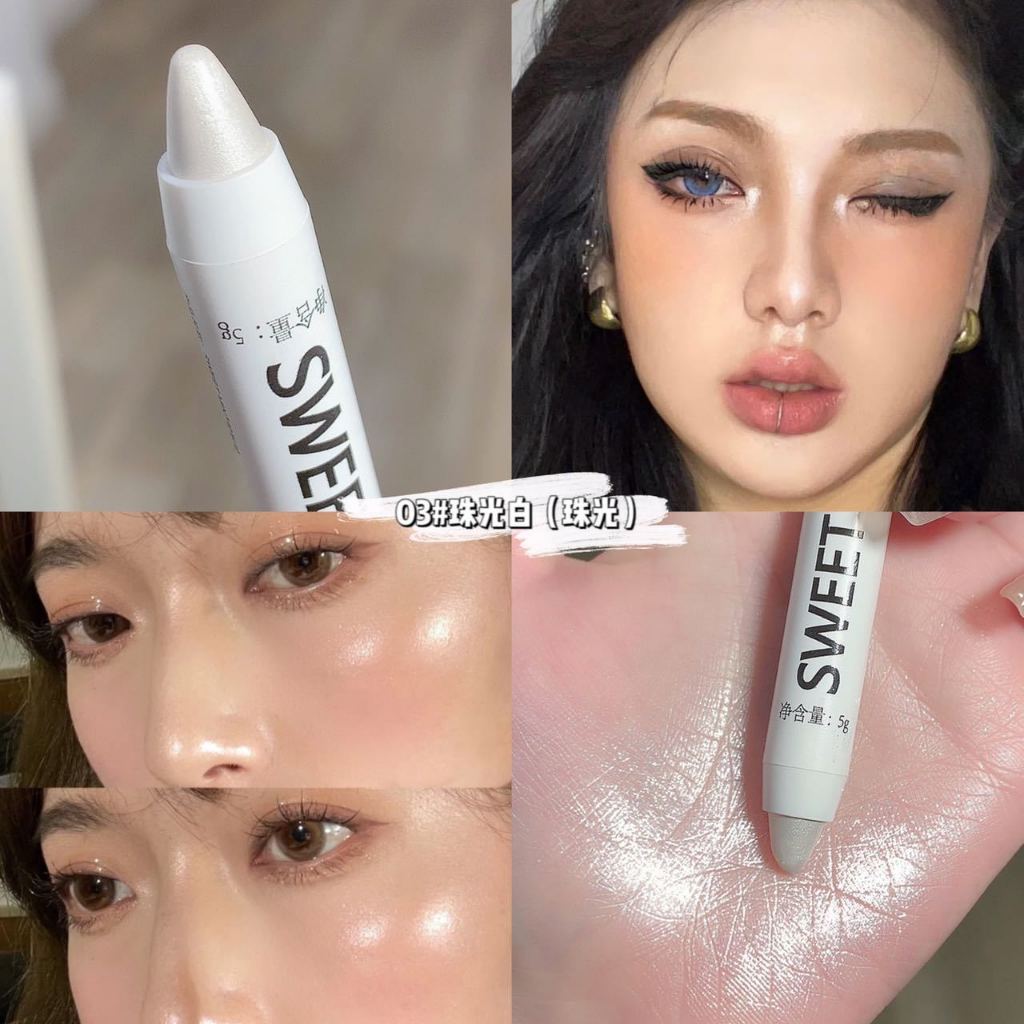 Bút kẻ mắt, bút nhũ mắt Sweet mint nội địa trung phấn bắt sáng trang điểm makeup highlight không trôi D71 - sammi beauty