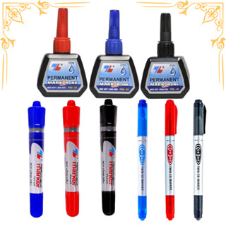 MỰC BÚT LÔNG DẦU Thiên Long, bút lông dầu pm09 / pm04 / PMI01 viết lên đồ vật không xóa được, bút viết tải