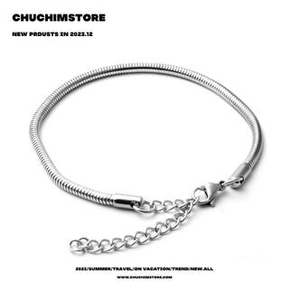Vòng tay đôi / lẻ trơn basic 3mm bạc basic unisex - thép không gỉ - vt045