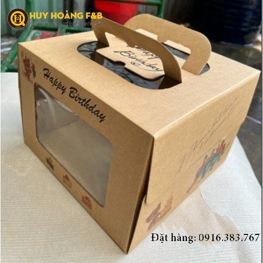 Combo 10 Hộp vuông sinh nhật 25x25x18cm kèm đế kích thước 24cm
