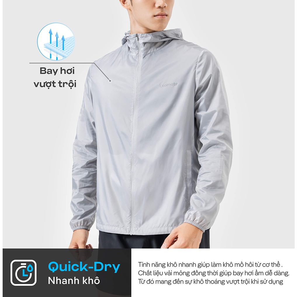 Áo khoác chạy bộ có mũ Fast and Free siêu nhẹ - Thương hiệu Coomate | BigBuy360 - bigbuy360.vn
