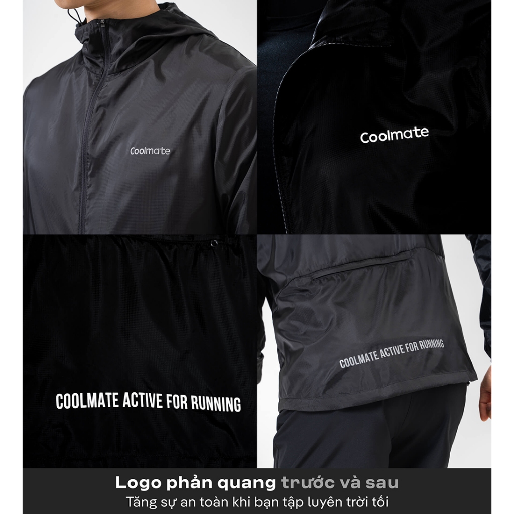 Áo khoác chạy bộ có mũ Fast and Free siêu nhẹ - Thương hiệu Coomate | BigBuy360 - bigbuy360.vn