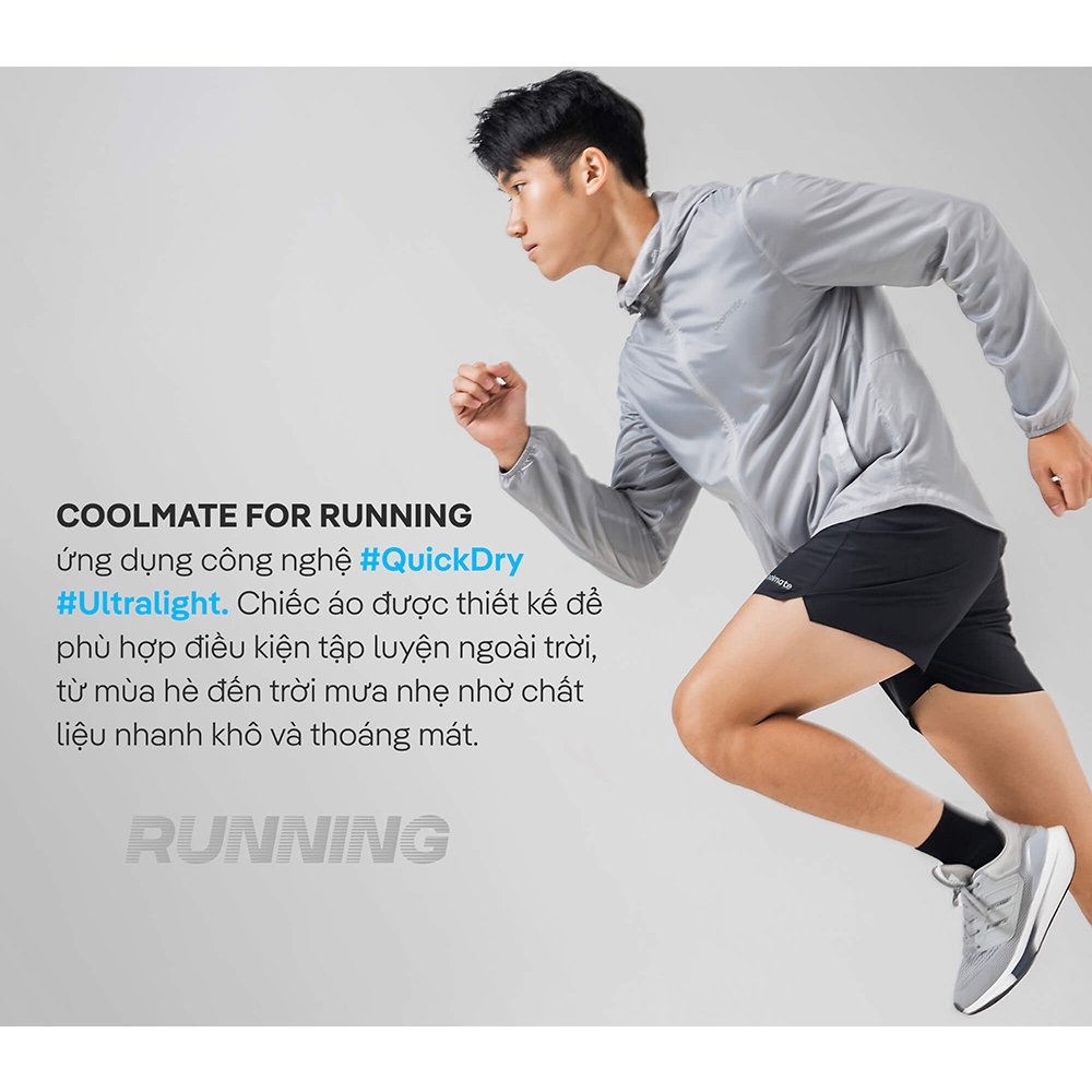 Áo khoác chạy bộ có mũ Fast and Free siêu nhẹ - Thương hiệu Coomate | BigBuy360 - bigbuy360.vn