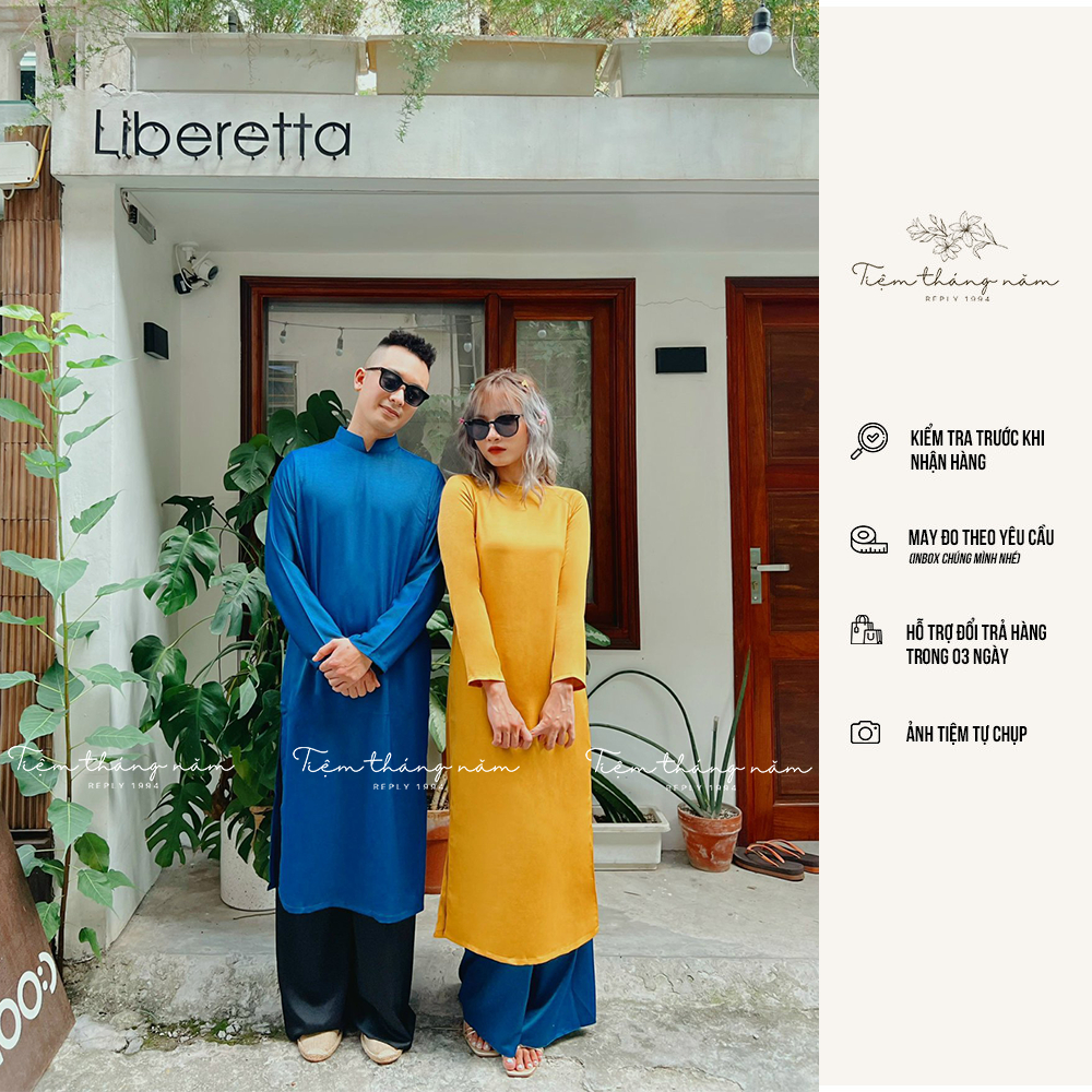 Áo dài Nam - Dáng suôg xưa, chất lụa Tây thi