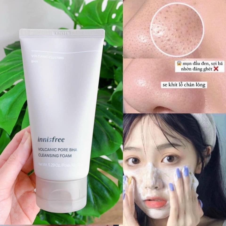 Sữa Rửa Mặt Trà Xanh Innisfree Green Tea Foam Cleanser 150ml Hàn Quốc Giúp Làm Sạch,Kiểm Soát Dầu Nhờn Hiệu Qủa