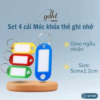 Combo 4 Thẻ ghi nhớ đánh dấu treo chìa khóa giao màu ngẫu nhiên huytuan3010