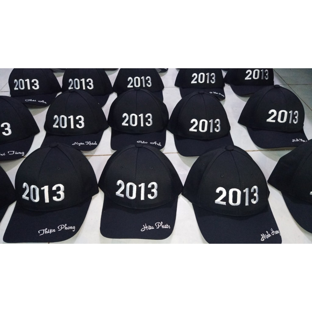 Mũ Nón Lưỡi Trai, Mũ Nón Kết Thêu Logo Theo Yêu Cầu Thêu Năm Sinh